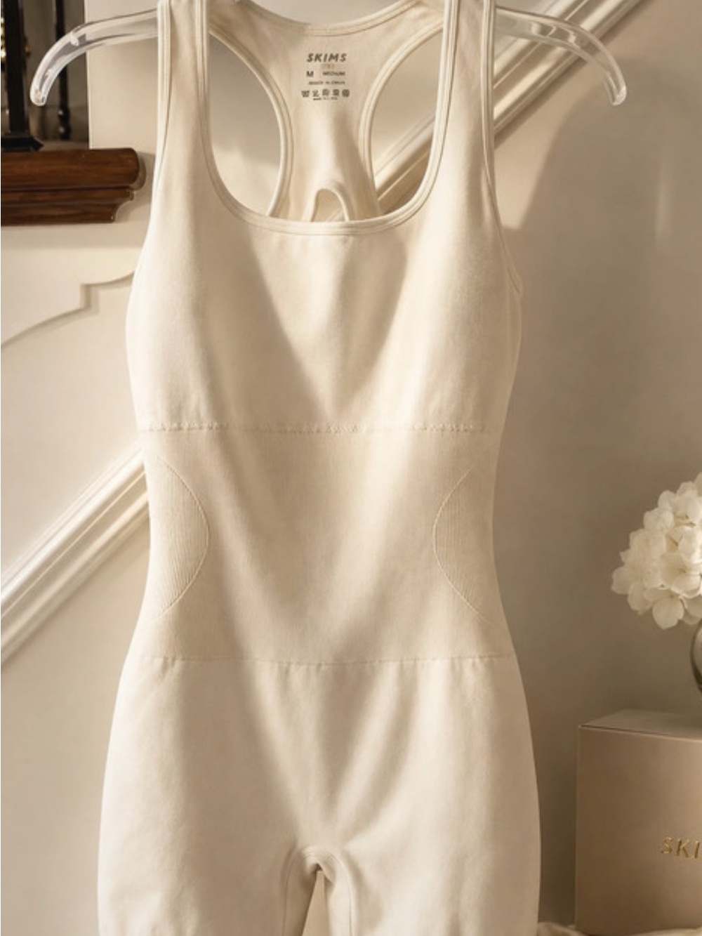 Sculpting Tank Bodysuit Shapewear in Cream
